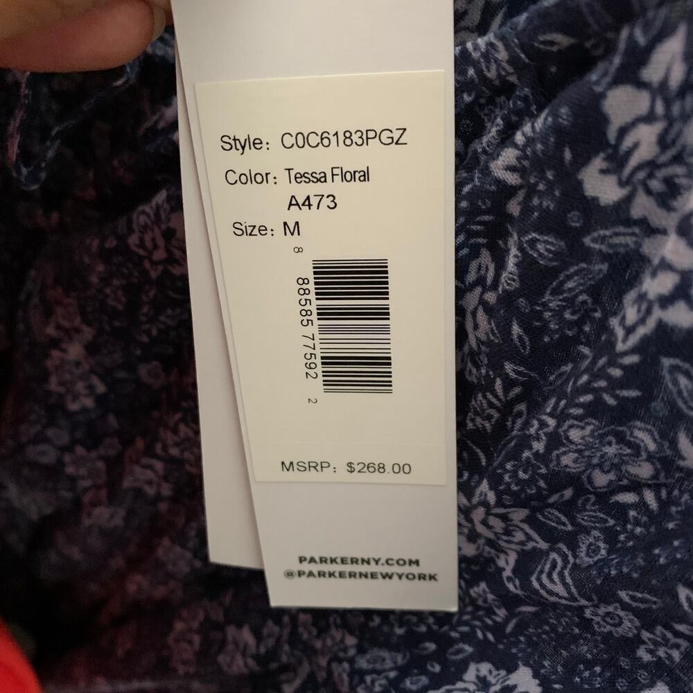 Parker Tessa Floral Cotton Dress Size M  NWT - Picture 4 of 4